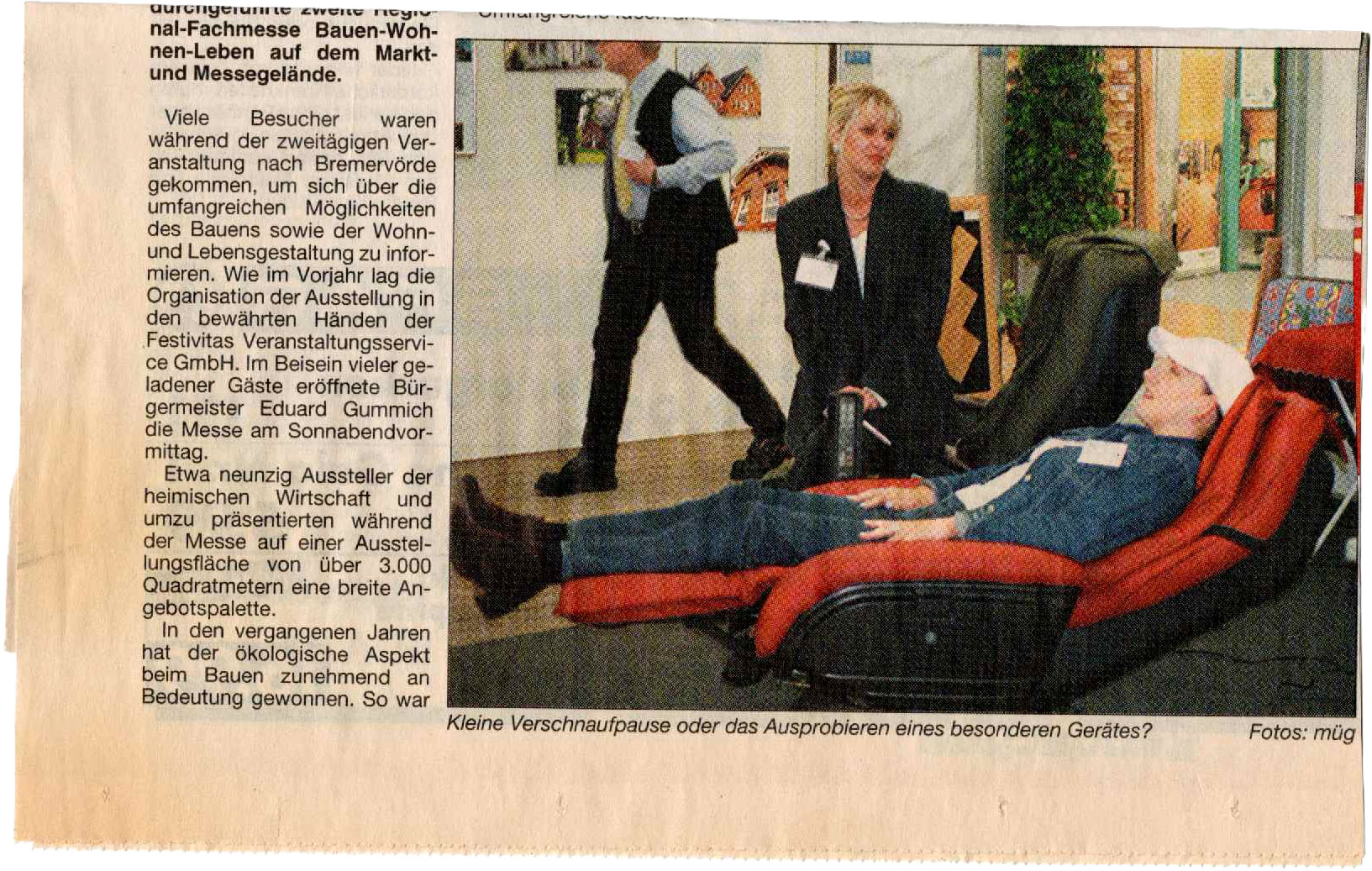 Zeitungsauschnitte Messe