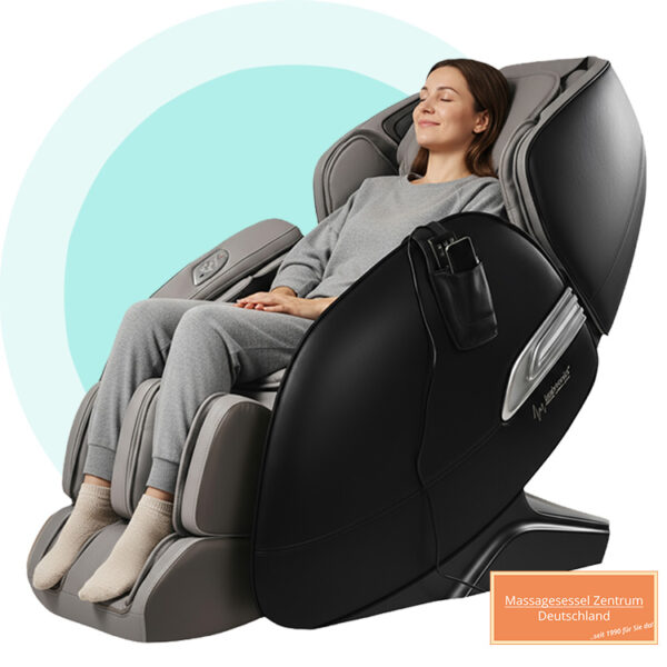 Massagesessel Alphasonic II - Grau Schwarz Massagesessel Alphasonic II - Grau Schwarz