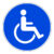 Schild Rollstuhlfahrer mit Behinderung blau Schild Rollstuhlfahrer mit Behinderung blau