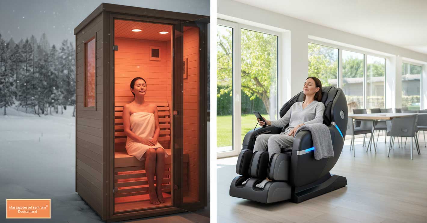 Massagesessel oder Infrarot-Wärmekabine? Wer ist effektiver zum Entspannen?