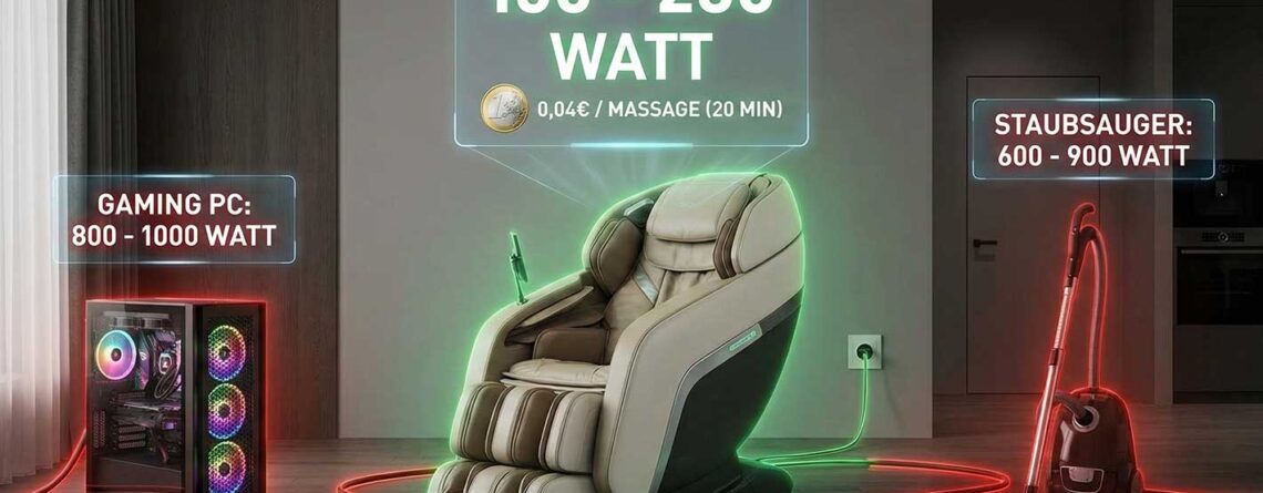 Wie viel Strom verbraucht ein Massagesessel? Kosten & Fakten im Check