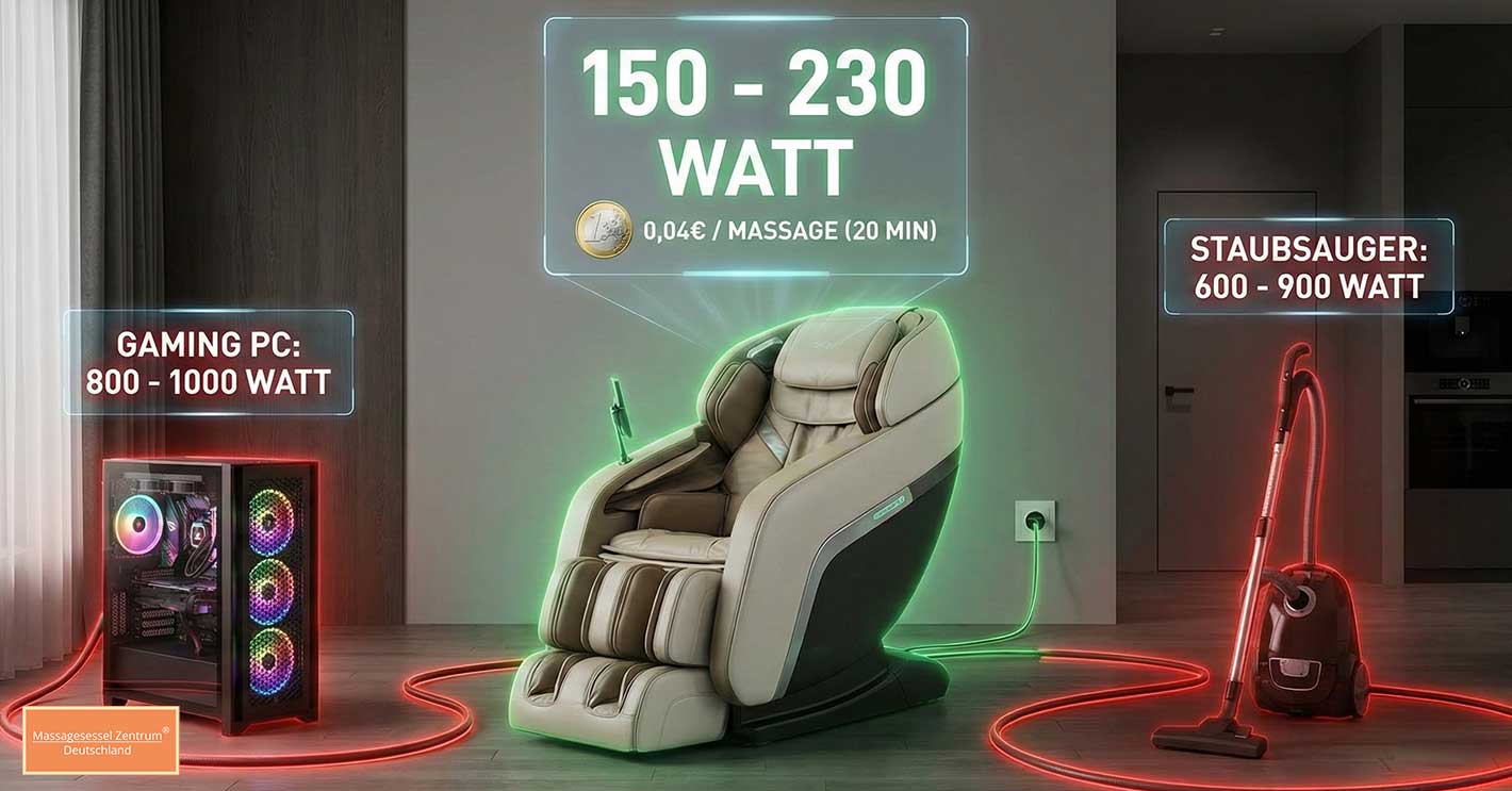 Wie viel Strom verbraucht ein Massagesessel? Kosten & Fakten im Check