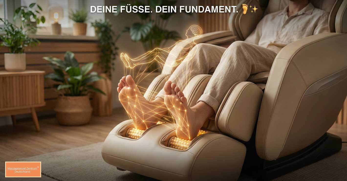 Fußreflexzonenmassage im Massagesessel: Wellness für Faszien und Seele