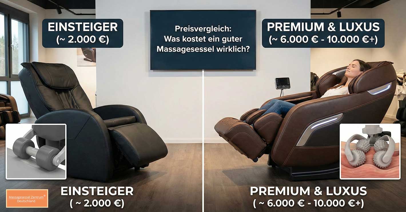 Wie viel kostet ein guter Massagesessel? Ein ehrlicher Preisvergleich.