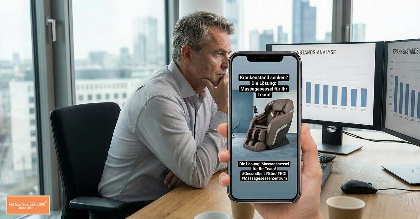 Warum sich ein Massagesessel für Ihre Mitarbeiter lohnt: Ein Blick auf ROI und Krankentage
