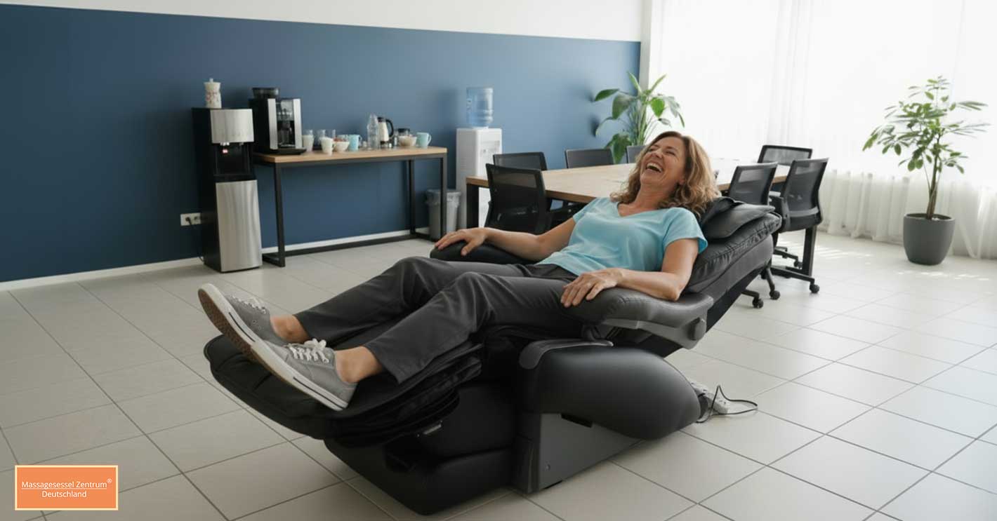 Massagesessel für die Firma: Warum diese Investition jeden Latte Macchiato schlägt